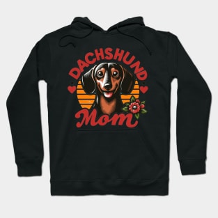 Dachshund Retro Sunset Dog Daschund Hoodie